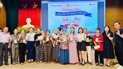 Tặng 165 suất sữa cho trẻ em tại xã Quốc Oai