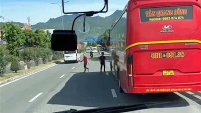 CSGT vào cuộc vụ phụ xe lao ra đường dẫn lên hầm Hải Vân chặn đầu ôtô