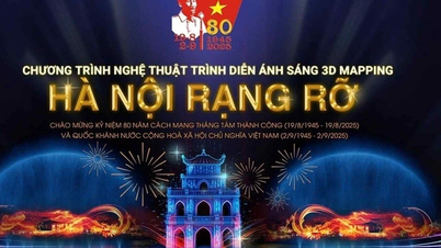 Hà Nội bừng sáng với nghệ thuật 3D Mapping kỷ niệm 80 năm Cách mạng Tháng Tám và Quốc khánh 2/9