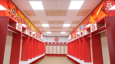 Sân Thống Nhất đẹp long lanh, sẵn sàng chứng kiến CLB Công an TP.HCM đấu đội Hà Nội