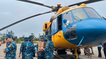 Không quân điều trực thăng cứu trợ vùng lũ phía bắc