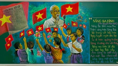 Thầy giáo tái hiện khoảnh khắc lịch sử 2/9 bằng phấn màu