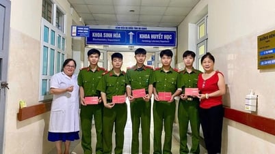 Gần 50 đơn vị máu tình nguyện do chiến sỹ công an hiến tặng