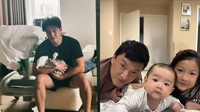 Ngô Thanh Vân khoe ông xã 'đầu bù tóc rối', Lam Trường và 2 con giống hệt nhau