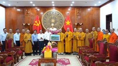 Bí thư Tỉnh ủy Nguyễn Hồ Hải tiếp đoàn Ban Thường trực Hội đồng Trị sự Giáo hội Phật giáo Việt Nam