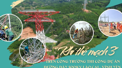 “Khí thế mạch 3” trên công trường thi công Dự án Đường dây 500kV Lào Cai - Vĩnh Yên