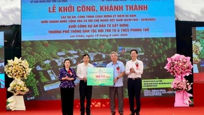 Baubeginn der Grund- und weiterführenden Internatsschule Phong Tho für ethnische Minderheiten