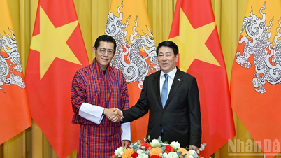 [Ảnh] Chủ tịch nước Lương Cường hội đàm với Quốc vương Bhutan Jigme Khesar Namgyel Wangchuck