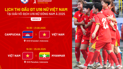 Lịch thi đấu của U16 nữ Việt Nam tại giải U16 Đông Nam Á 2025