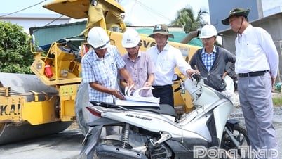 Đồng Tháp xây dựng phương án thoát nước cho đường dẫn cầu Rạch Miễu 2