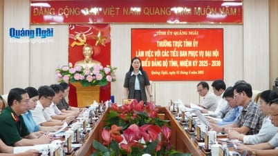Thường trực Tỉnh ủy làm việc với các tiểu ban phục vụ Đại hội đại biểu Đảng bộ tỉnh lần thứ I, nhiệm kỳ 2025 - 2030