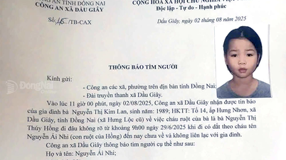 Công an xã Dầu Giây thông báo tìm người nghi mất tích