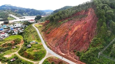 Cận cảnh quả đồi sạt lở, chờ chực đổ ập xuống khu dân cư ở Lâm Đồng