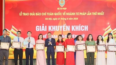 Báo và phát thanh, truyền hình Tuyên Quang đoạt giải Khuyến khích Giải báo chí toàn quốc về ngành Tư pháp