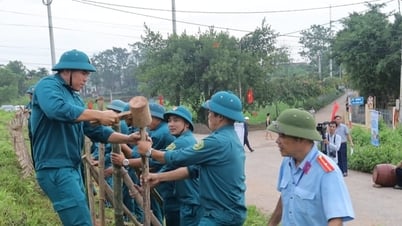 Giữ an toàn đê hữu Hồng đoạn xã Vật Lại