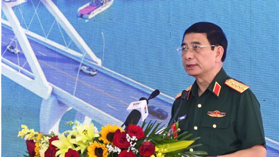 រដ្ឋមន្ត្រីក្រសួងការពារជាតិចូលរួមពិធីបើកការដ្ឋានសាងសង់ផ្លូវល្បឿនលឿន Ca Mau - Dat Mui និងកំពង់ផែ Hon Khoai