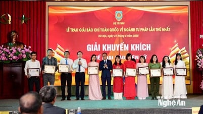 Báo và Phát thanh, truyền hình Nghệ An đoạt giải cuộc thi báo chí toàn quốc về ngành Tư pháp lần thứ nhất