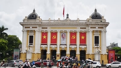 Hanoi is bustling and colorful with flags and flowers to celebrate the 80th anniversary of National Day September 2