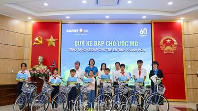 Bảo Việt Nhân thọ Khánh Hòa tặng 15 xe đạp cho học sinh có hoàn cảnh khó khăn