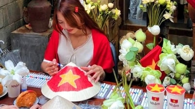 Quán cà phê ở TPHCM rực rỡ cờ hoa, "tung chiêu" vẽ nón lá hút khách dịp 2/9