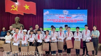 ប្រគល់អំណោយជាង 100 ដល់កុមារពិការ និងកុមារកំព្រានៅឃុំ Thuy Anh