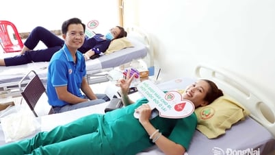 Gần 500 y, bác sĩ, chiến sĩ, nhân dân tham gia hiến máu tình nguyện