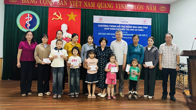 Un don de 200 millions de VND a été fait pour soutenir 20 enfants atteints de cancer dans la province de Quang Tri.