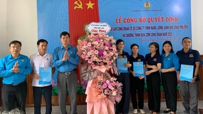 Ceremony to announce the decision to establish the grassroots union of Bao Chau Phu Yen Green Energy Company Limited