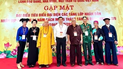 Des délégués représentatifs de la province de Tuyen Quang ont assisté à la conférence pour rencontrer les dirigeants du Parti, de l'État et du Front de la Patrie du Vietnam.
