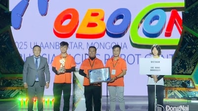 Lac Hong University team won third prize at ABU Robocon 2025 Competition