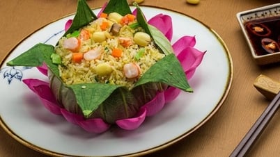 របៀបធ្វើបាយបួសចំហុយឆ្ងាញ់ជាមួយស្លឹកឈូកសម្រាប់ថ្ងៃបុណ្យ Vu Lan