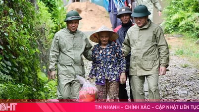 Xã Kim Hoa di dời dân đến nơi an toàn, tránh nguy cơ sạt lở