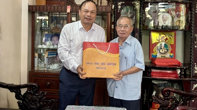 Le vice-président Duong Mah Tiep a rendu visite et offert des cadeaux aux cadres révolutionnaires vétérans, aux cadres d'avant le soulèvement et aux familles des personnes ayant contribué à la révolution.