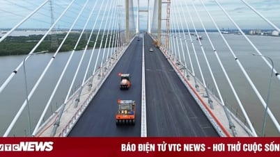 Auftritt der höchsten Schrägseilbrücke Vietnams vor der Ziellinie