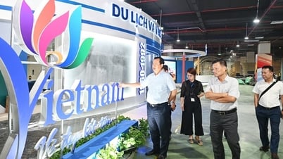 Cục trưởng Nguyễn Trùng Khánh kiểm tra công tác chuẩn bị trưng bày Du lịch Văn hóa tại Triển lãm A80