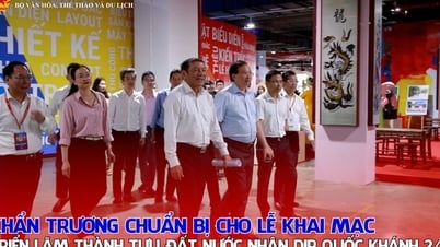 Khẩn trương chuẩn bị cho lễ khai mạc Triển lãm thành tựu Đất nước nhân dịp 80 năm Quốc khánh 2/9