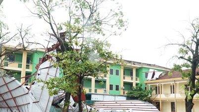 Nghe An school in disarray after storm Kajiki
