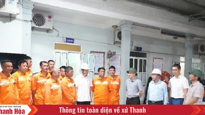 La Compañía Eléctrica Thanh Hoa activa el máximo nivel de trabajo de respuesta y recuperación tras la tormenta Kajiki