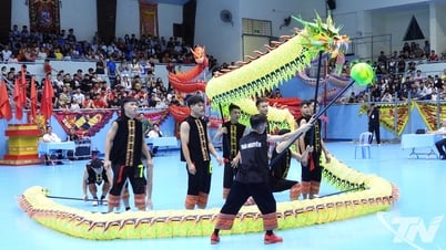 Thai Nguyen ganó la medalla de oro por la danza tradicional del dragón.