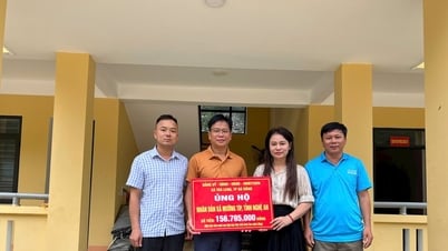 Tra Leng Commune donated more than 156 million VND to support flood victims in Nghe An province