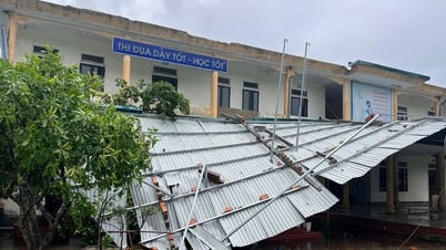 Une école s'est effondrée à cause de la tempête n° 5, le directeur s'inquiète à l'approche de la nouvelle année scolaire