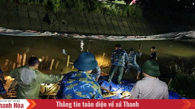 Sao Vang Commune urgently fixes the landslide of canal C6