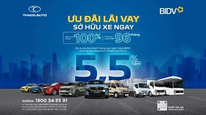 THACO AUTO는 BIDV와 협력하여 자동차 가치의 최대 100%까지, 연 5.5%의 이자율로 우대 자동차 대출 패키지를 출시합니다.