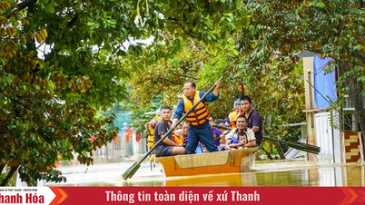 Nước sông Mã dâng cao, hàng nghìn ngôi nhà ở phường Hàm Rồng ngập sâu