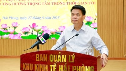 Đồng chí Lê Ngọc Châu làm việc với Ban quản lý Khu kinh tế Hải Phòng
