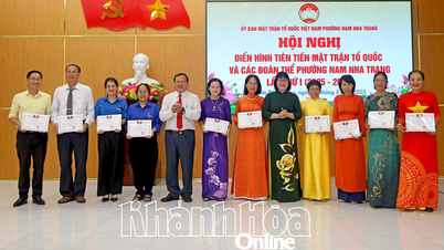 Ủy ban MTTQ Việt Nam phường Nam Nha Trang: Khen thưởng 10 tập thể, 20 cá nhân điển hình tiên tiến