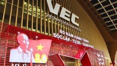 Das Finanzministerium nimmt am Ausstellungsstand „80 Jahre vietnamesische Finanzindustrie – Gründung und Entwicklung“ teil.