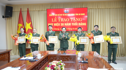 7 đảng viên Biên phòng An Giang nhận Huy hiệu 30 năm tuổi Đảng