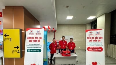 Hội Chữ thập đỏ Hà Nội tiếp tục tổ chức điểm sơ cấp cứu, hỗ trợ người dân, du khách tham dự đại lễ A80