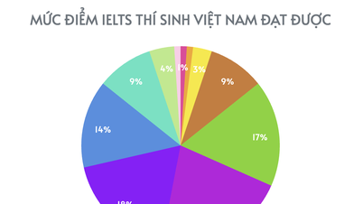 베트남 응시자의 약 70%가 IELTS 점수 5.5~7.0을 달성했습니다.